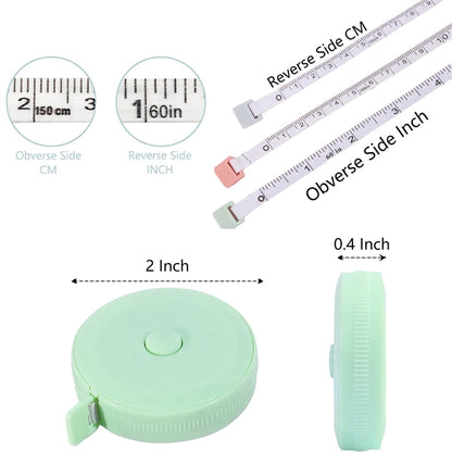 60 Inch Retractable Round Soft Tape Measure