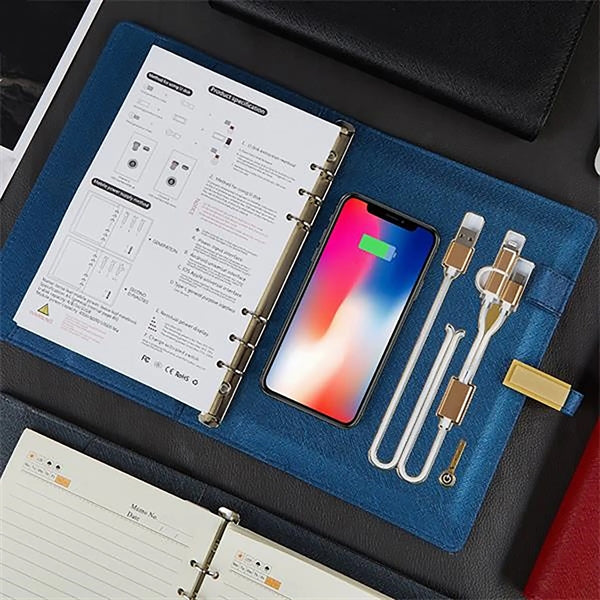 Wireless Charging A5 Notebook With Power Bank and 16G U Disk