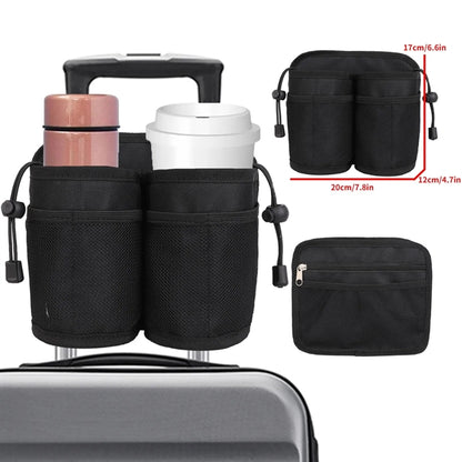 Large Multi-Pocket Luggage Cup Holder