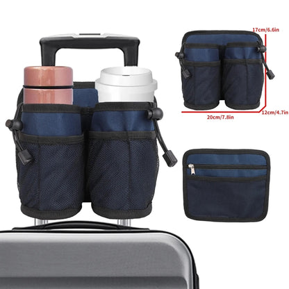 Large Multi-Pocket Luggage Cup Holder