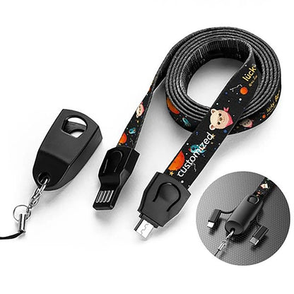 3 in 1 Lanyard Strap USB Charging