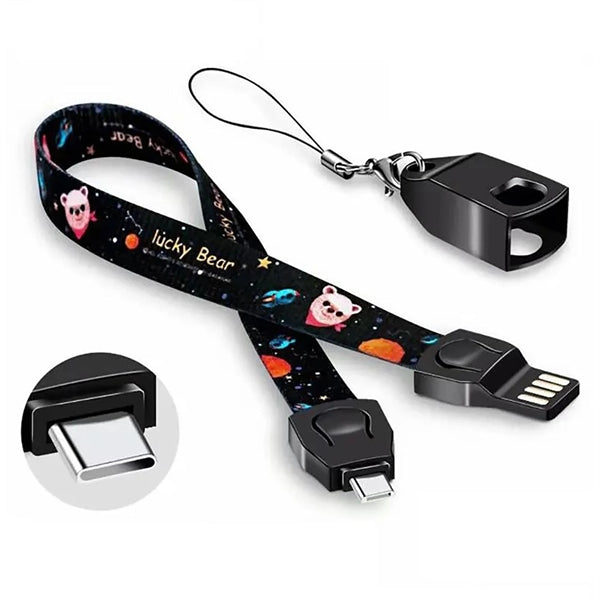 3 in 1 Lanyard Strap USB Charging