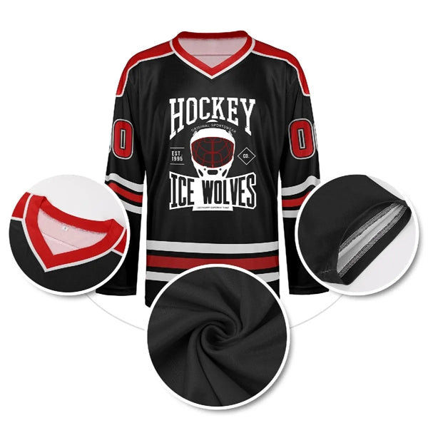 CUSTOM PERFORMANCE PERSONALIZED SUBLIMATED ICE HOCKEY JERSEY