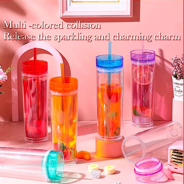 16Oz Double Wall Clear Plastic Tumblers