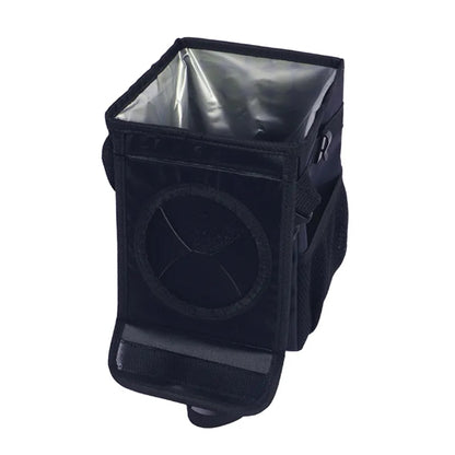 Car Trash Can with Lid and Storage Pockets
