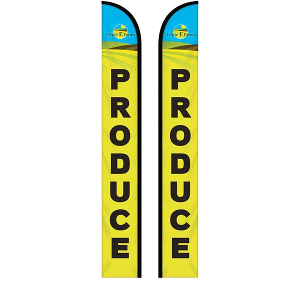 15' Double Sided Custom Portable Half Drop Banners