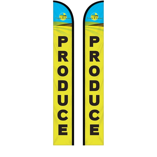 15' Double Sided Custom Portable Half Drop Banners