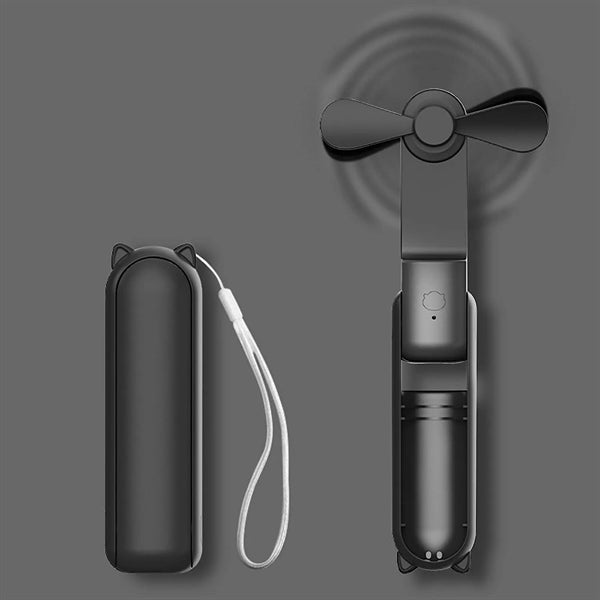 Usb Rechargeable Foldable  3 In 1 Handheld Mini Fan