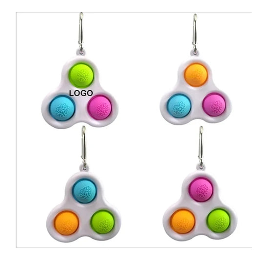 Simple Popper Fidget Bubble Keychain Toy