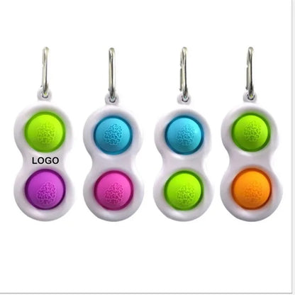 Simple Popper Fidget Bubble Keychain Toy