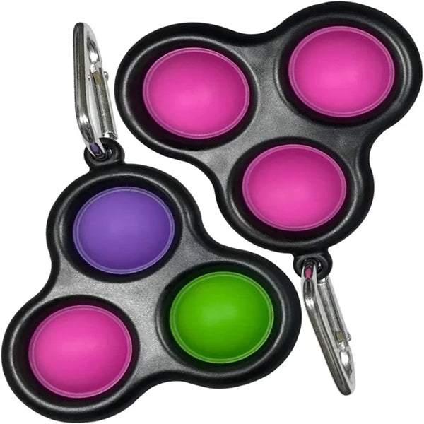 Simple Popper Fidget Bubble Keychain Toy
