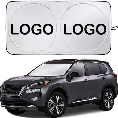 Car Windshield Sun Shade with Storage Pouch