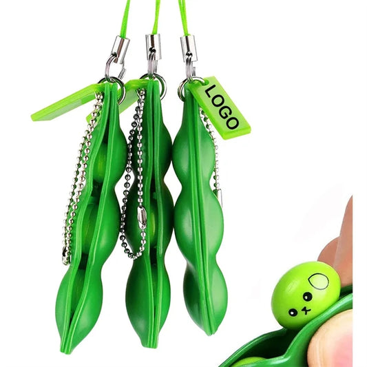 Edamame Keychain Fidget Toys