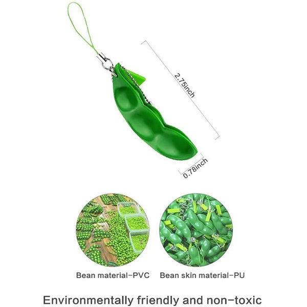 Edamame Keychain Fidget Toys