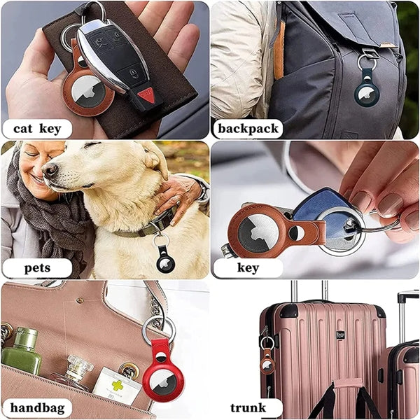 Round Air-tag Silicone Case With Keyring