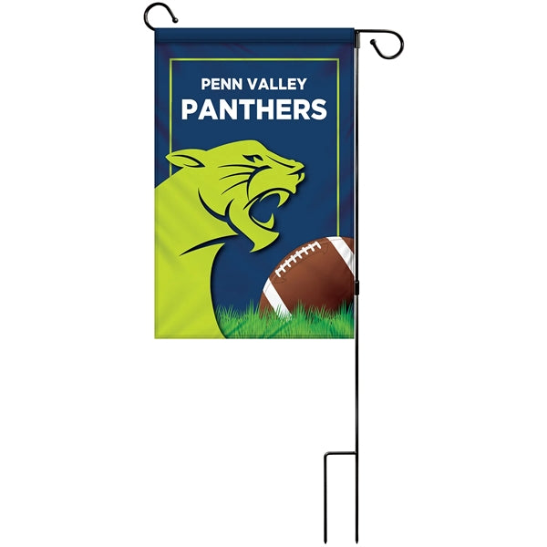 14" x 20" Custom Double Sided Garden Banner with Hardware
