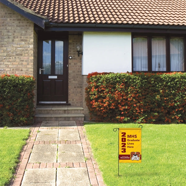 14" x 20" Custom Double Sided Garden Banner with Hardware
