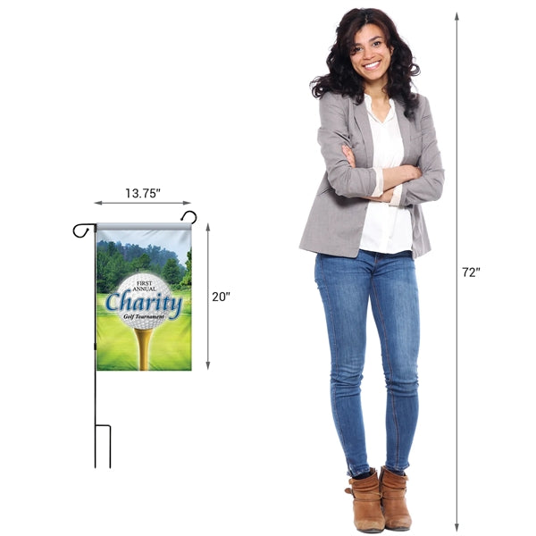 14" x 20" Custom Single Reverse Garden Banner