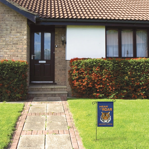 12" x 18" Custom Single Reverse Garden Banner with Hardware