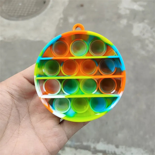 Mini Fidget Toy Push pop Keychain
