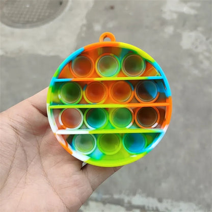Mini Fidget Toy Push pop Keychain