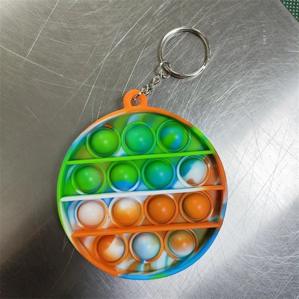 Mini Fidget Toy Push pop Keychain