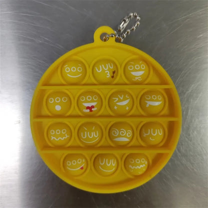 Mini Fidget Toy Push pop Keychain