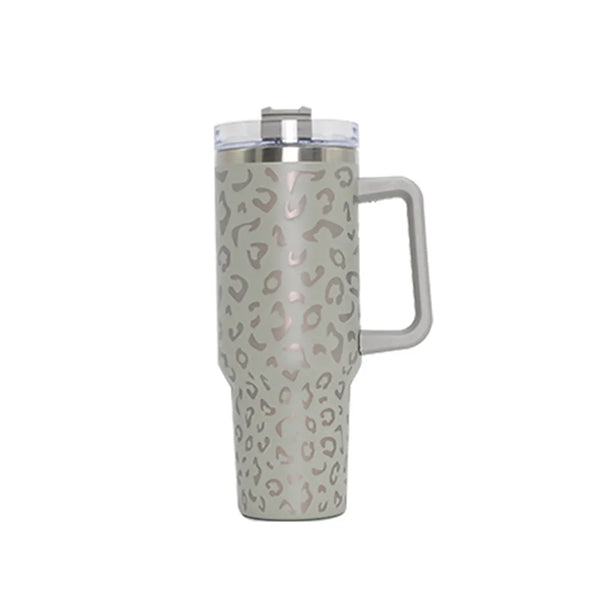 40 oz  Travel Mug with Handle and Straw