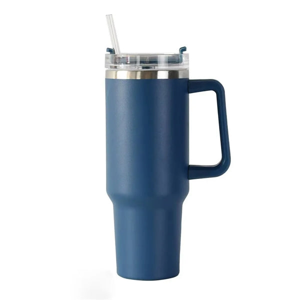40 oz  Travel Mug with Handle and Straw