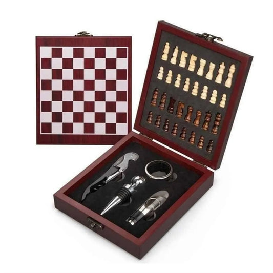 4 Piece Wine Tool Kit & Chess Set