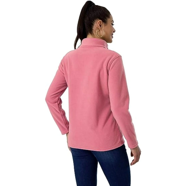 Women's rPET Quarter Zip Fleece Pullover Wrinkle Resistance