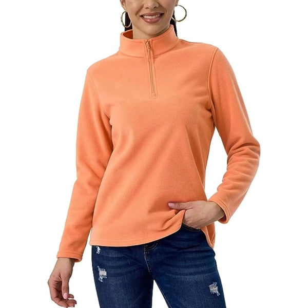 Women's rPET Quarter Zip Fleece Pullover Wrinkle Resistance