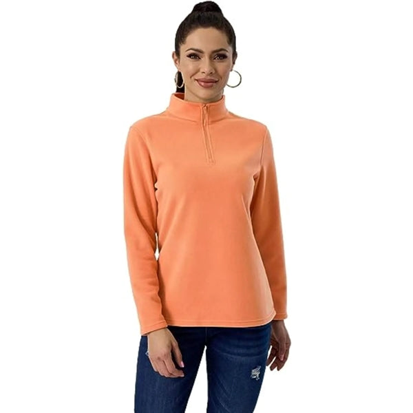 Women's rPET Quarter Zip Fleece Pullover Wrinkle Resistance