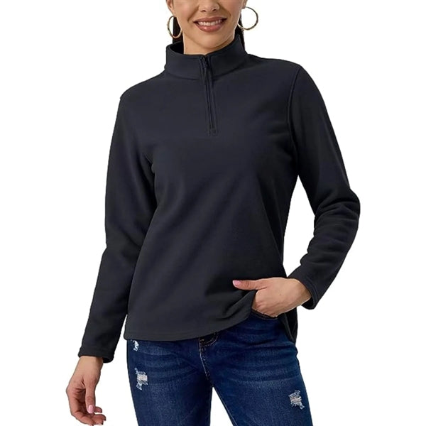 Women's rPET Quarter Zip Fleece Pullover Wrinkle Resistance
