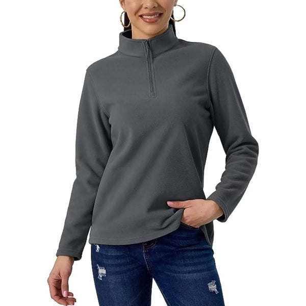 Women's rPET Quarter Zip Fleece Pullover Wrinkle Resistance