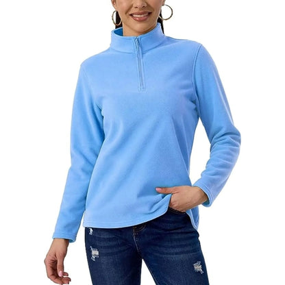 Women's rPET Quarter Zip Fleece Pullover Wrinkle Resistance