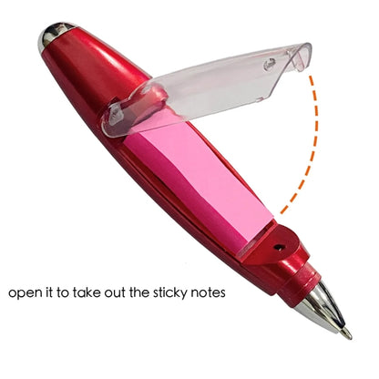 Ballpoint Pen Containing Sticky Notes