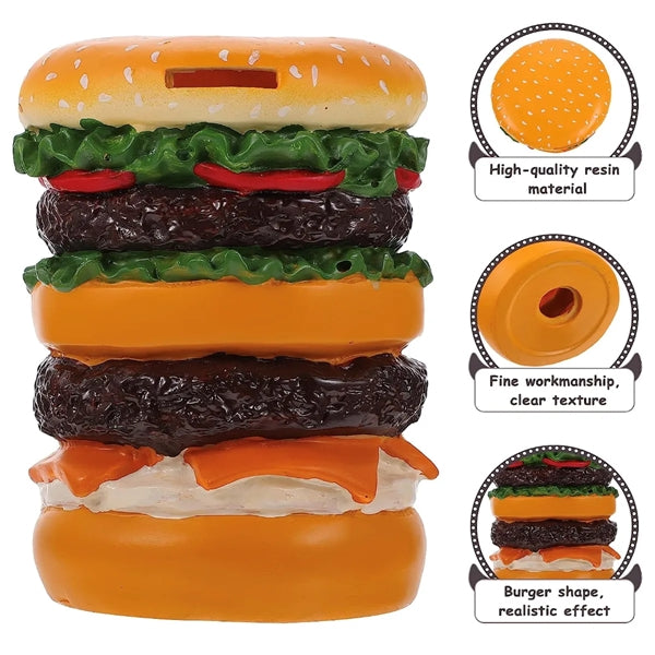 Resin Burger Piggy Bank