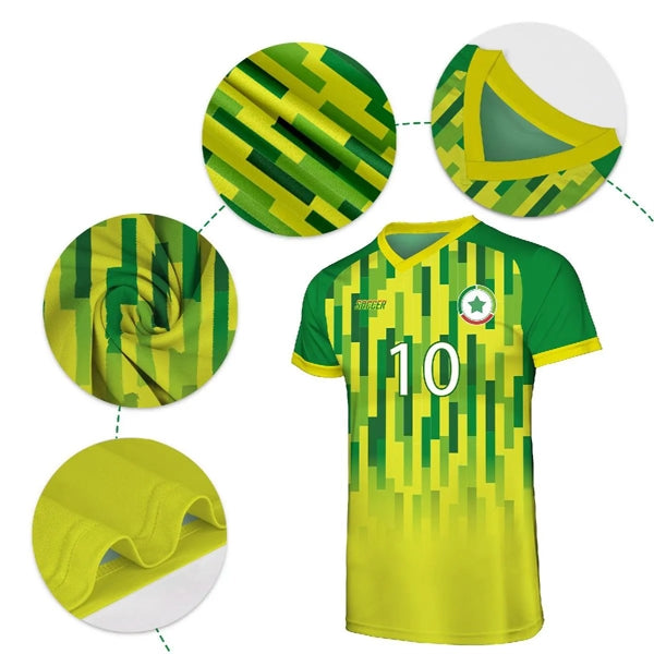 CUSTOM PERFORMANCE DYE SUBLIMATED RIB NECK SOCCER JERSEY