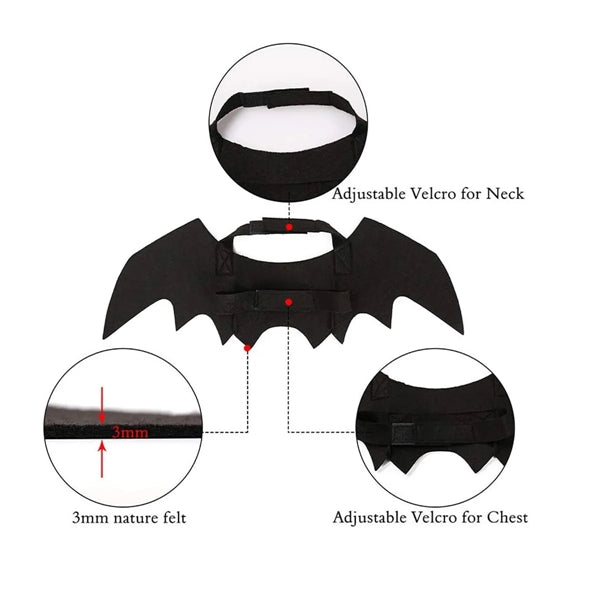 Pet Cat Bat Wing Halloween Party Decorations