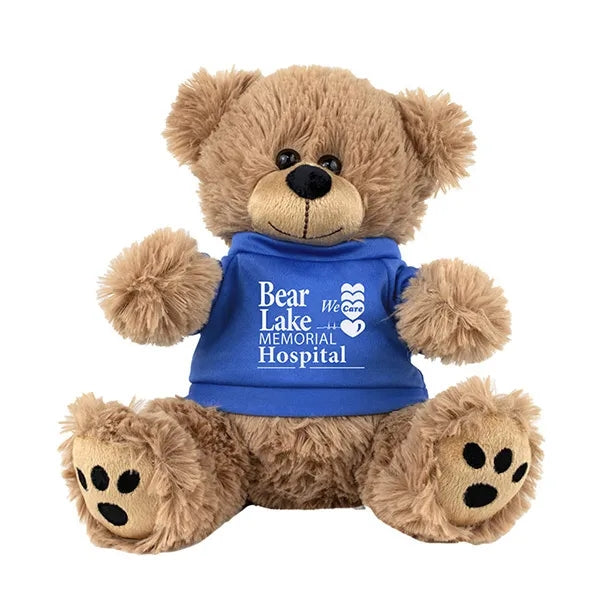 LARGE 8" Plush Teddy Bear With Choice of T-Shirt Color