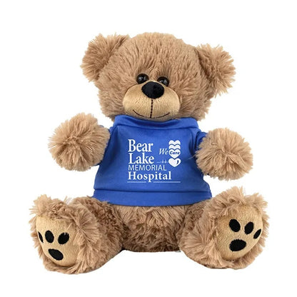 LARGE 8" Plush Teddy Bear With Choice of T-Shirt Color