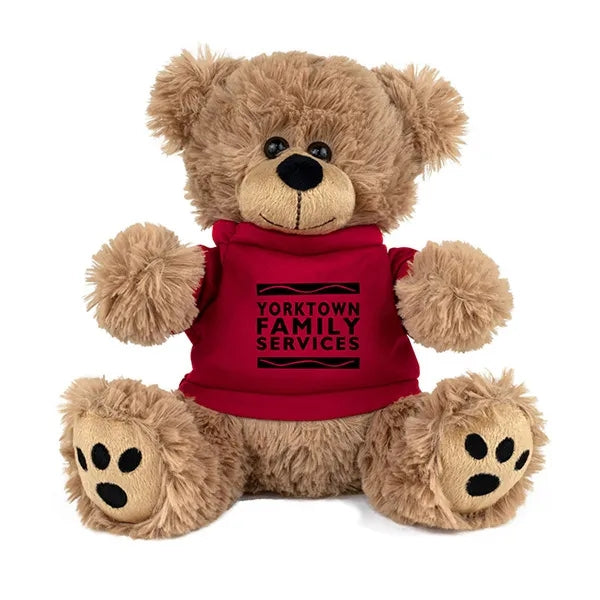 LARGE 8" Plush Teddy Bear With Choice of T-Shirt Color