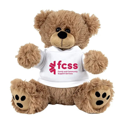 LARGE 8" Plush Teddy Bear With Choice of T-Shirt Color