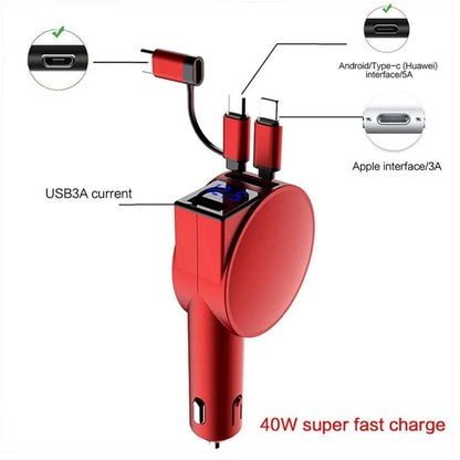 Fast Retractable Car Charger