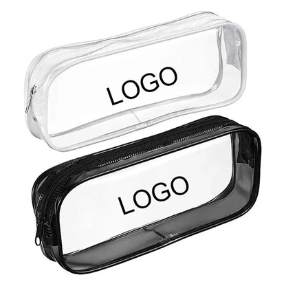 Clear PVC Zipper Pencil Case and Cosmetic Bags