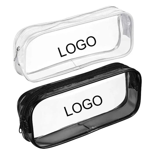 Clear PVC Zipper Pencil Case and Cosmetic Bags