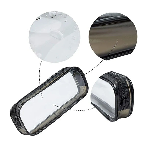 Clear PVC Zipper Pencil Case and Cosmetic Bags
