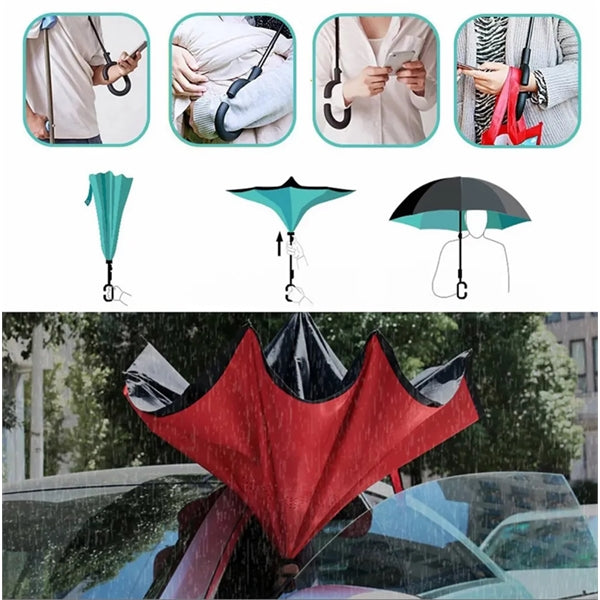 Double Layer Inverted Reverse Umbrella