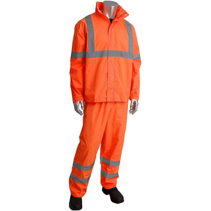 Reflective Tape Hi Vis Class 3 Waterproof Safety Rain Jacket
